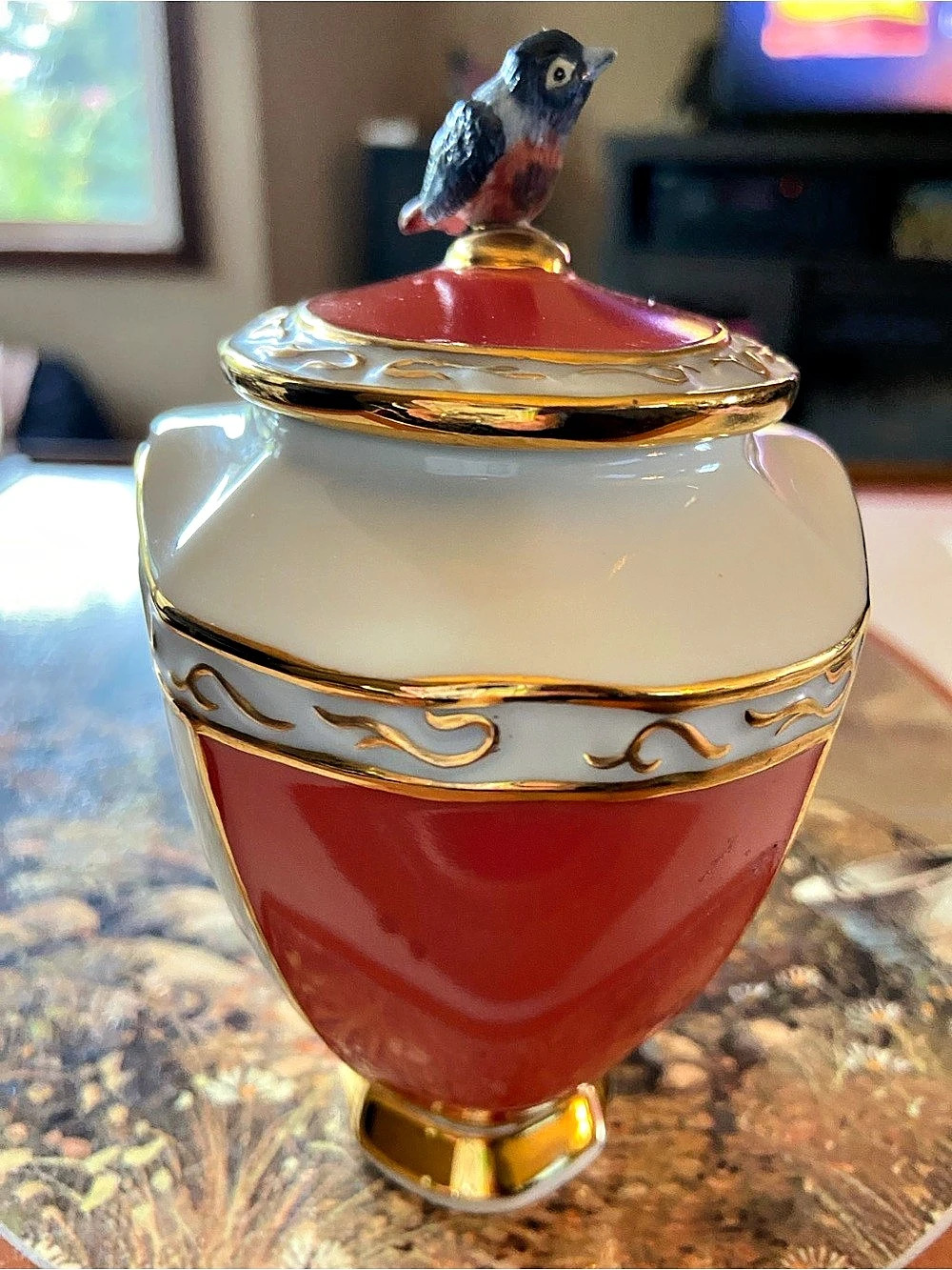 Bradford Exchange Porcelain Trinket Working Sankyo Music Box-“SummerNightDream”